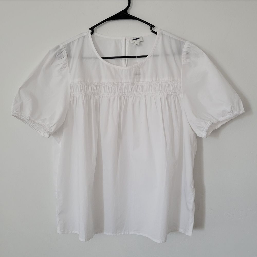 NWT J.Crew Factory Puff-sleeve top
